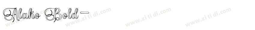 Alako Bold字体转换